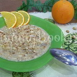 Рецепт Овсяной каши с апельсином и арахисом