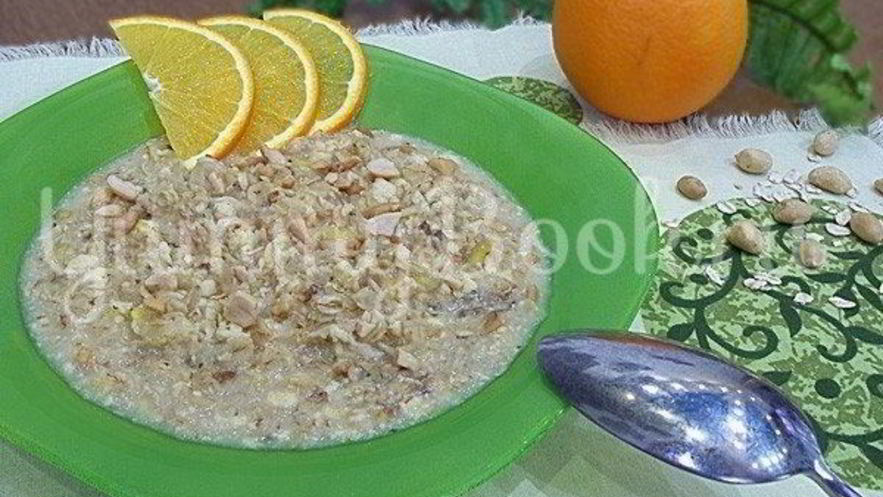 Рецепт овсяной каши с апельсином и арахисом
