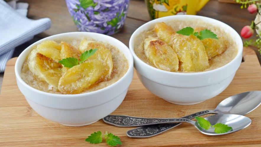 Рецепт овсяной каши с бананами