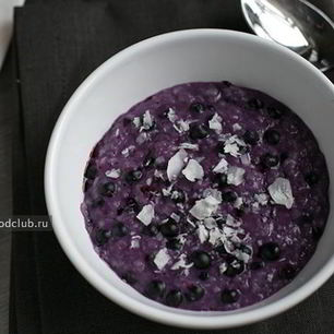 Рецепт Овсяной каши с черникой