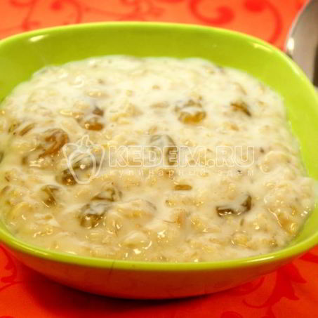 Рецепт Овсяной каши с изюмом