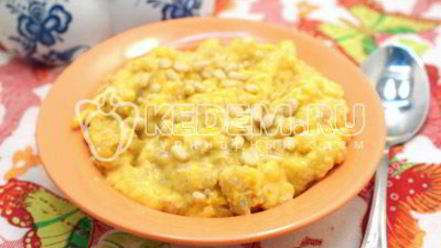 Рецепт овсяной каши с тыквой и кедровыми орешками