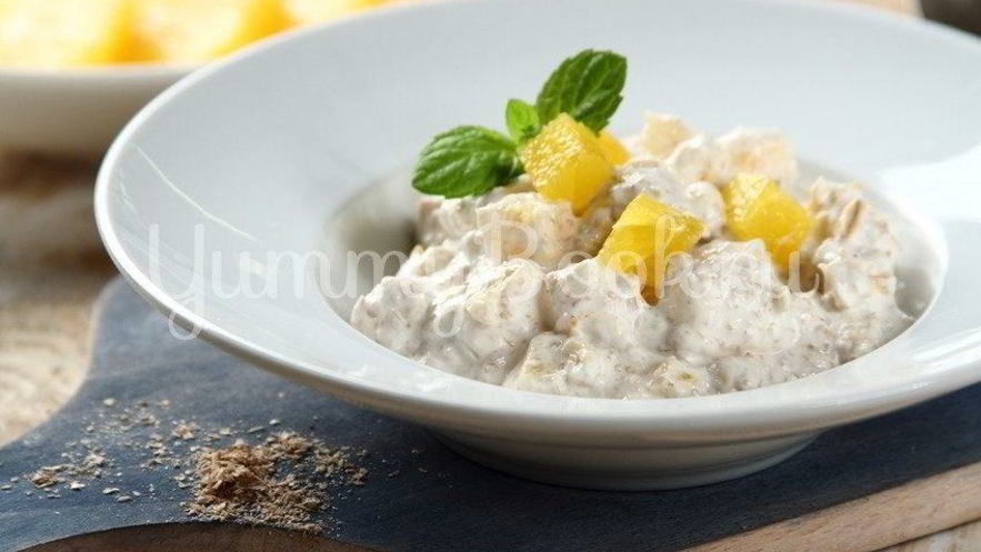 Рецепт овсянки с йогуртом и апельсином