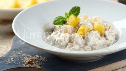 Рецепт овсянки с йогуртом и апельсином