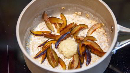 Рецепт овсянки с медово-ореховой пастой