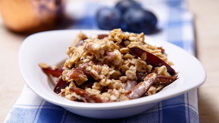 Рецепт овсянки с медово-ореховой пастой