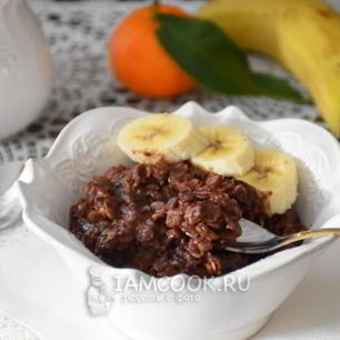 Рецепт Шоколадной овсяной каши с бананом
