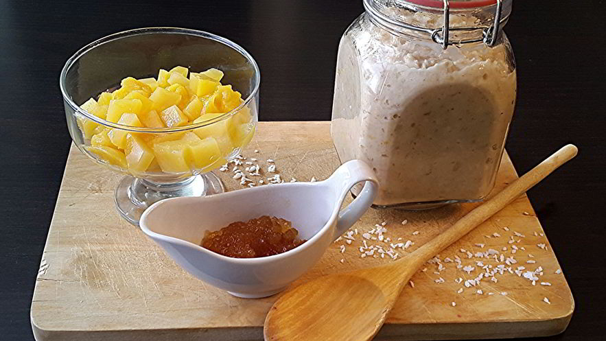 Рецепт тропической овсянки в банке