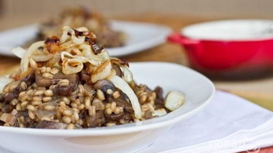 Рецепт каши перловой с грибами