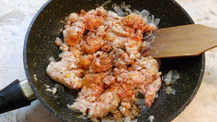 Рецепт каши перловой с куриным фаршем