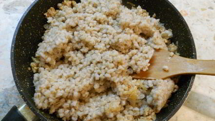 Рецепт каши перловой с куриным фаршем