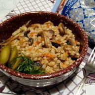 Рецепт Перловой каши с грибами в духовке