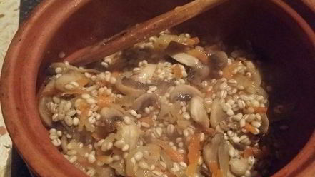 Рецепт перловой каши с грибами в духовке