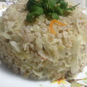 Рецепт Перловой каши с квашеной капустой
