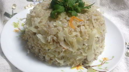 Рецепт перловой каши с квашеной капустой
