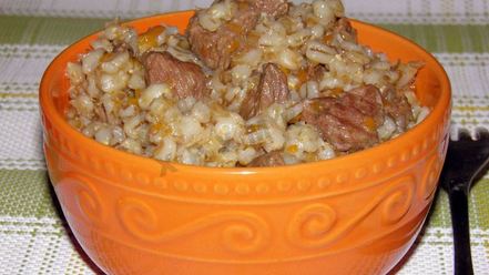 Рецепт перловой каши с мясом в мультиварке
