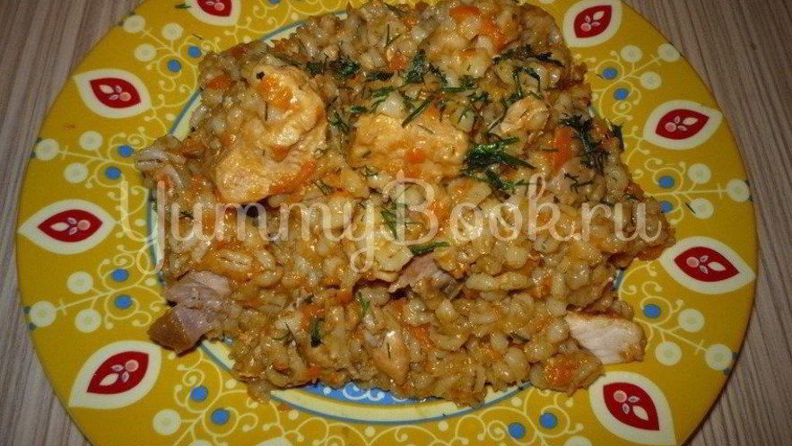 Рецепт перловой каши с томатом и курицей из мультиварки