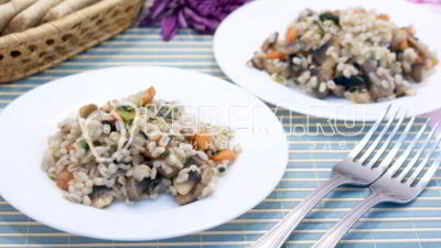 Рецепт перловки с грибами