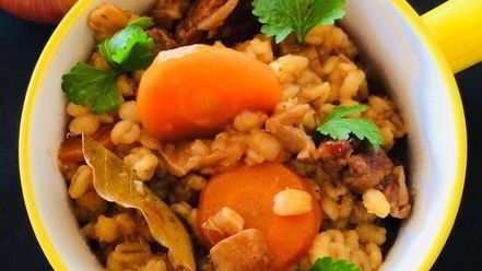 Рецепт перловки с мясом и белыми грибами