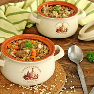 Рецепт Перловки с мясом в горшочке в духовке