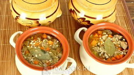 Рецепт перловки с мясом в горшочке в духовке