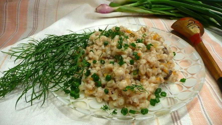 Рецепт перловки с тушенкой в мультиварке