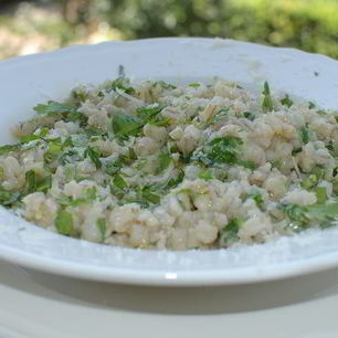 Рецепт Перловки с зеленью и сыром