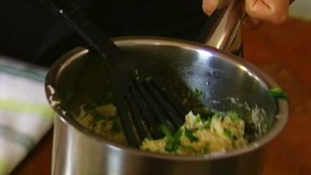 Рецепт перловки с зеленью и сыром