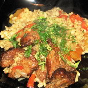 Рецепт Перловки в горшочке с курицей