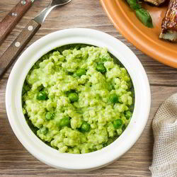 Рецепт Сливочной перловой каши с горошком