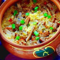 Рецепт Каши пшенной с бужениной в горшочках