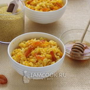 Рецепт Постной пшенной каши с тыквой