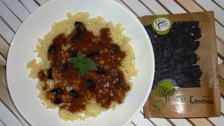 Рецепт пшенной каши с фруктовым соусом