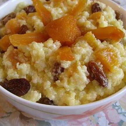 Рецепт Пшенной каши с изюмом и курагой