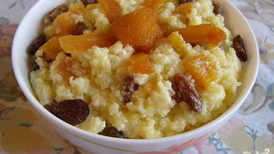 Рецепт пшенной каши с изюмом и курагой