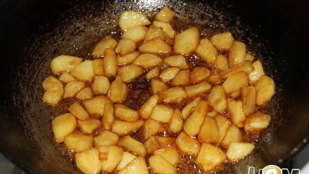 Рецепт пшенной каши с карамельными яблоками