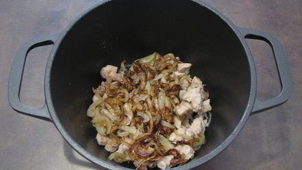 Рецепт пшенной каши с картофелем и свининой