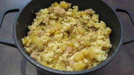 Рецепт пшенной каши с картофелем и свининой