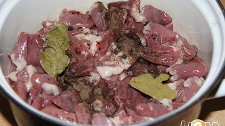 Рецепт пшенной каши с куриными сердечками