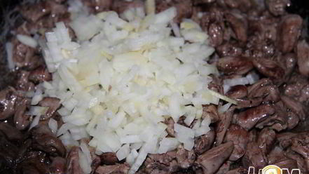 Рецепт пшенной каши с куриными сердечками