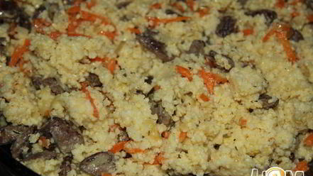 Рецепт пшенной каши с куриными сердечками