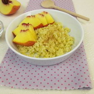 Рецепт Пшенной каши с персиком и шоколадом