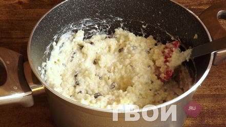 Рецепт пшенной каши с творогом и изюмом