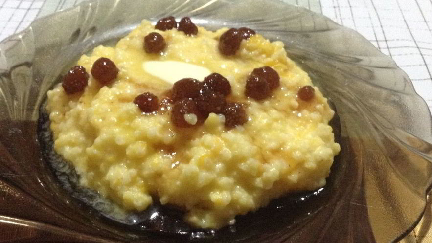 Рецепт пшенной каши с тыквой и вареньем