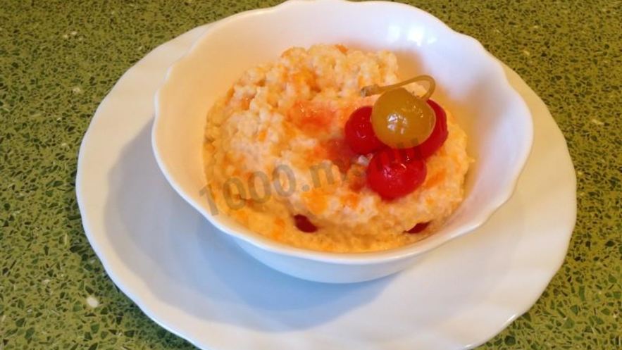 Рецепт пшенной каши с тыквой, корицей и вишней