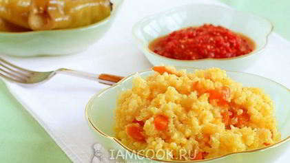 Рецепт Пшенной каши с тыквой на воде