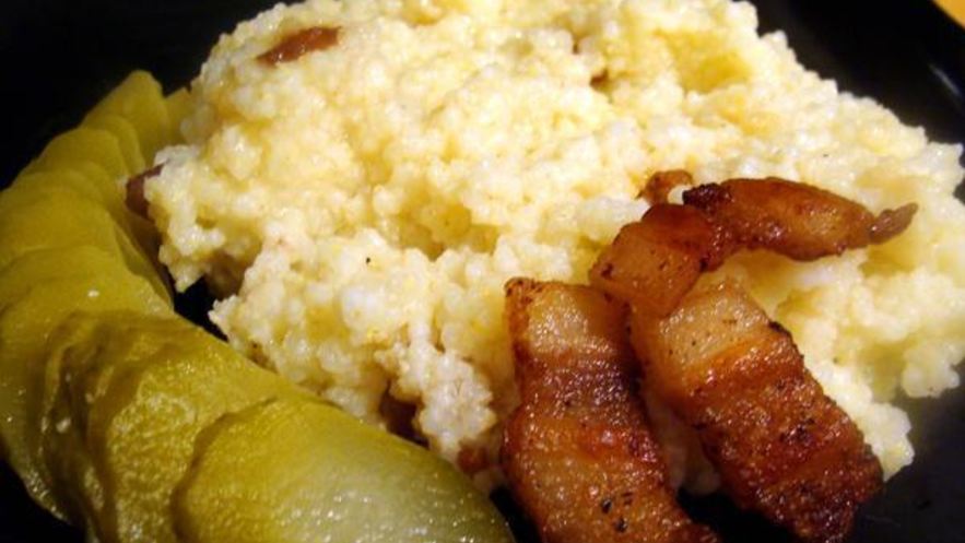 Рецепт пшенной каши со шкварками