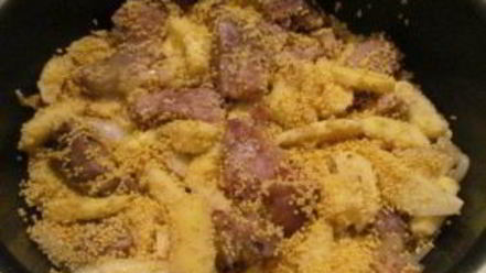 Рецепт пшенной каши со свининой