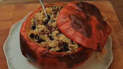 Рецепт Пшенной каши в тыкве