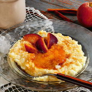 Рецепт Рисова-пшенной каша с персиками